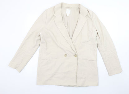 Womens UK Size M H&M Regular Beige Blazer