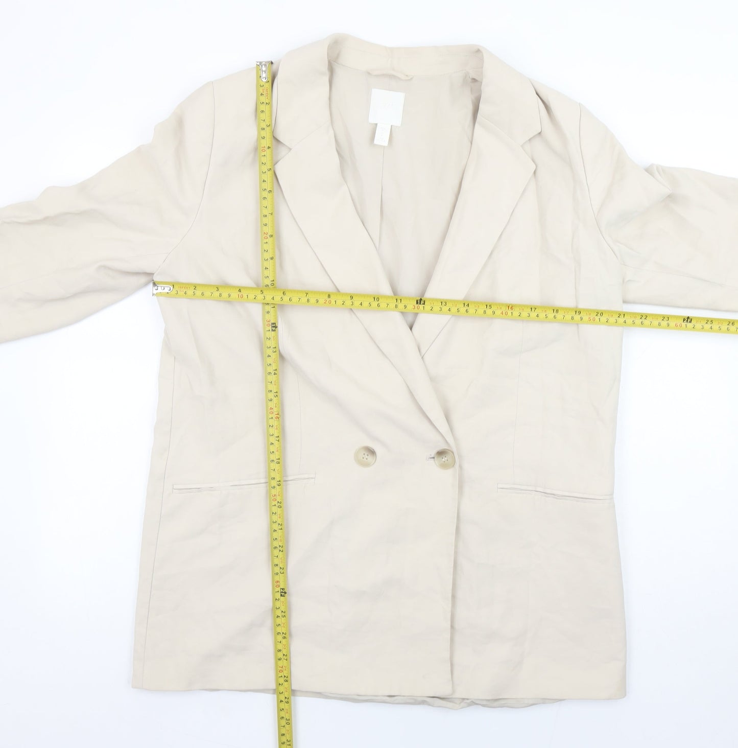 Womens UK Size M H&M Regular Beige Blazer