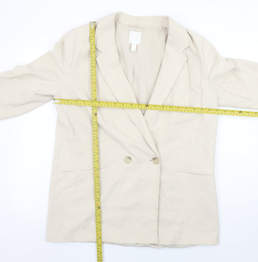 Womens UK Size M H&M Regular Beige Blazer