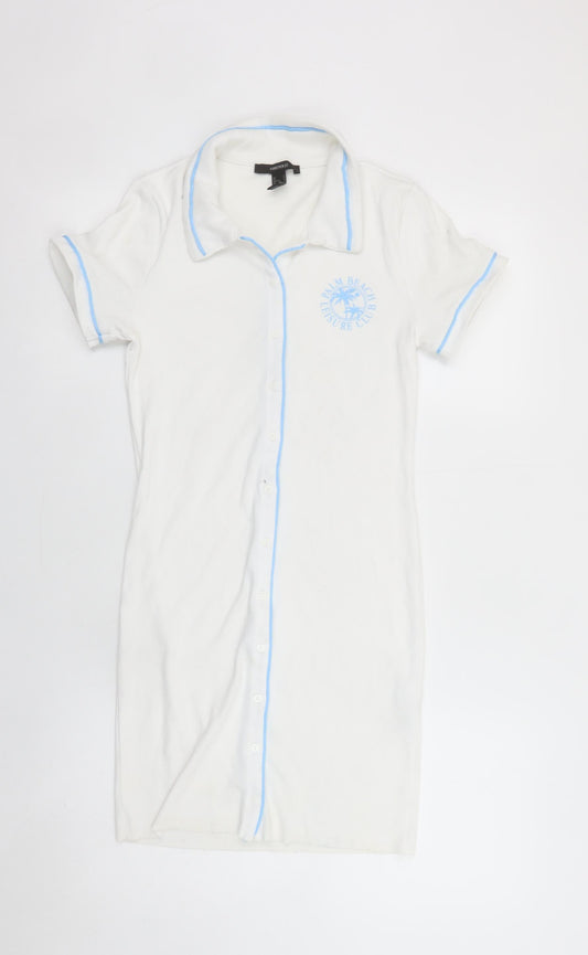 Womens UK Size S FOREVER 21 Shirt Dress