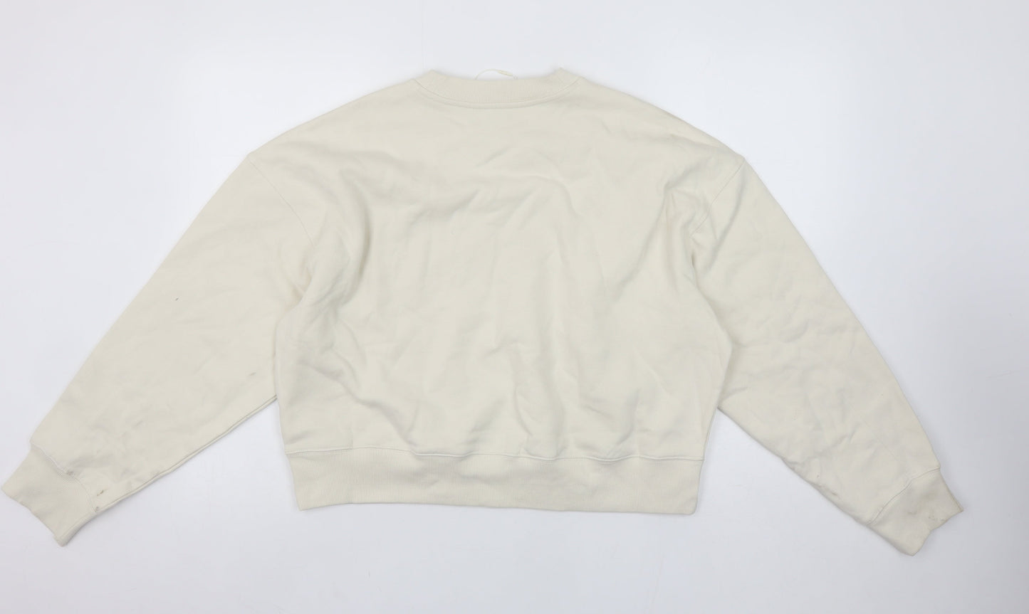 Womens UK Size M Marks and Spencer Ivory Pullover Sweatshirt