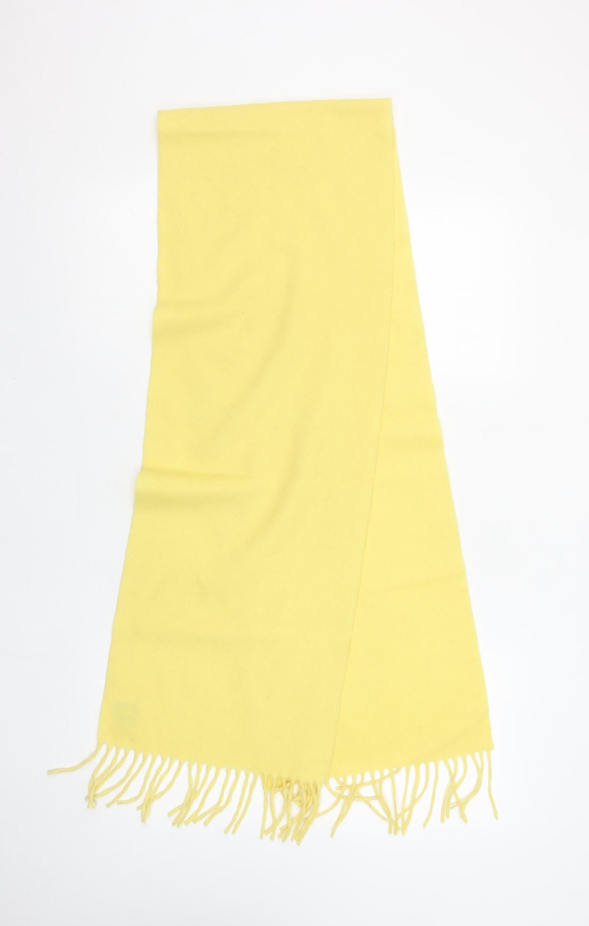 Hilltop Women Yellow Lambswool Fringed Rectangle Scarf