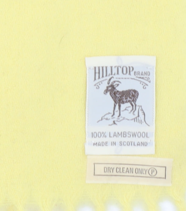 Hilltop Women Yellow Lambswool Fringed Rectangle Scarf