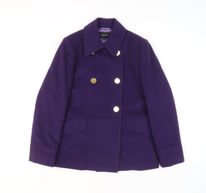 Womens UK Size 12 Jaeger Purple Pea Coat