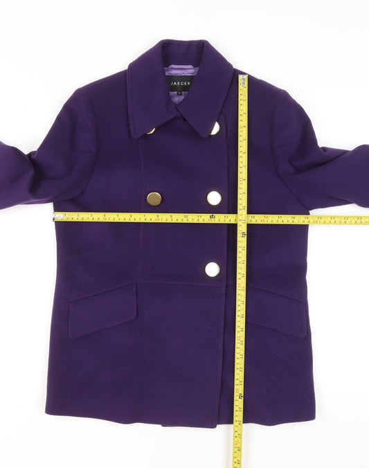 Womens UK Size 12 Jaeger Purple Pea Coat