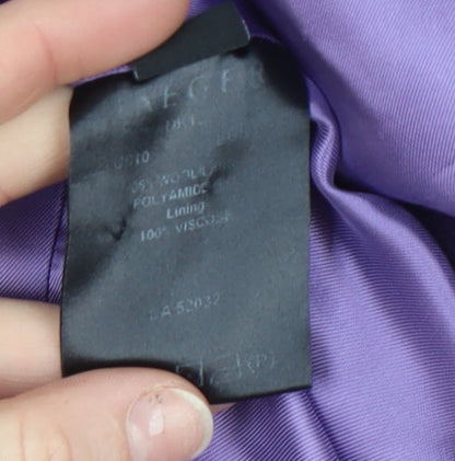 Womens UK Size 12 Jaeger Purple Pea Coat