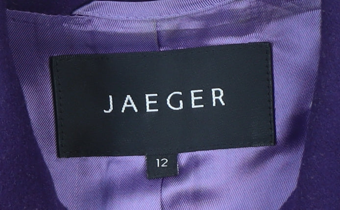Womens UK Size 12 Jaeger Purple Pea Coat