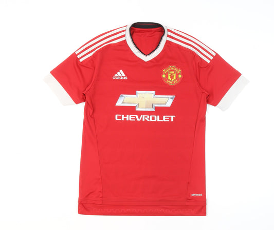 Mens UK Size M adidas Red Football T-Shirt