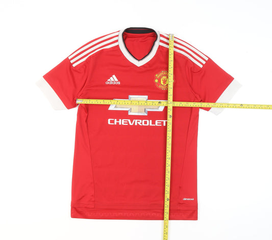 Mens UK Size M adidas Red Football T-Shirt