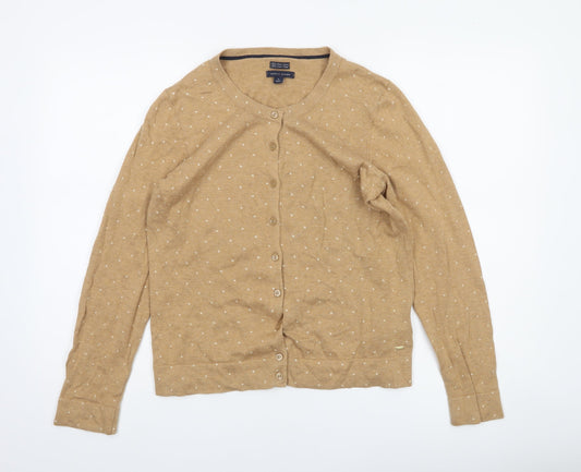 Womens UK Size M Tommy Hilfiger Beige Cardigan Jumper