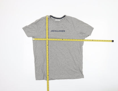 Mens UK Size L JACK & JONES Grey  T-Shirt
