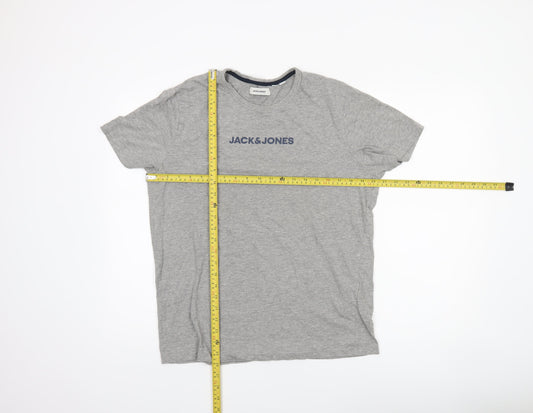 Mens UK Size L JACK & JONES Grey  T-Shirt
