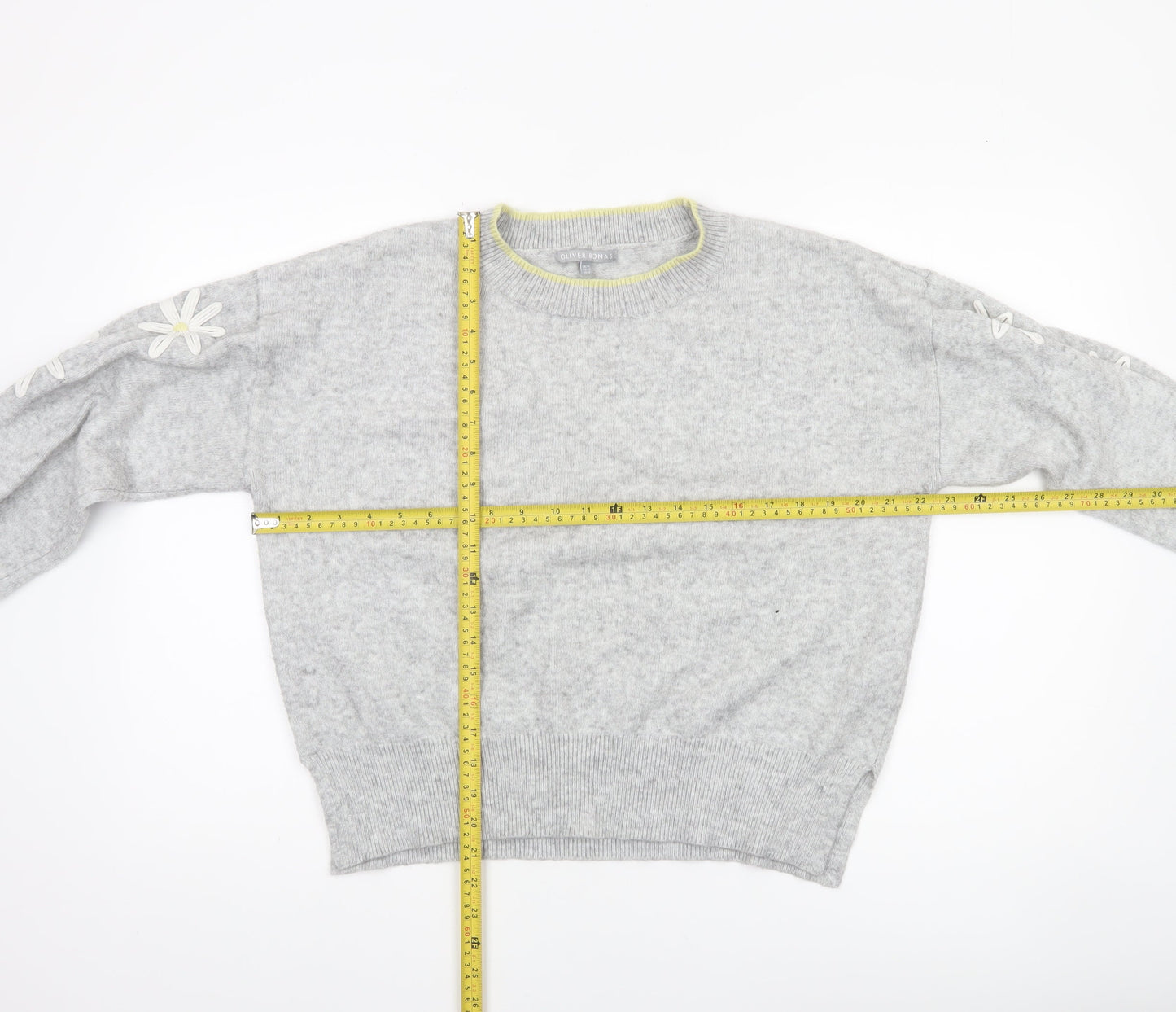 Womens UK Size 14 Oliver Bonas Grey Pullover Jumper