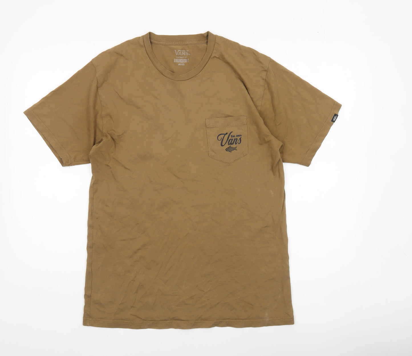 Mens UK Size M VANS Brown  T-Shirt