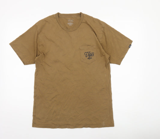 Mens UK Size M VANS Brown  T-Shirt