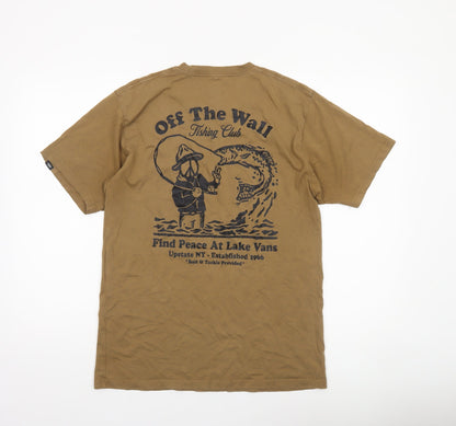 Mens UK Size M VANS Brown  T-Shirt
