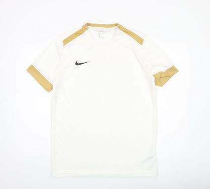 Mens UK Size S Nike White Football Running & Jogging Gym & Training T-Shirt