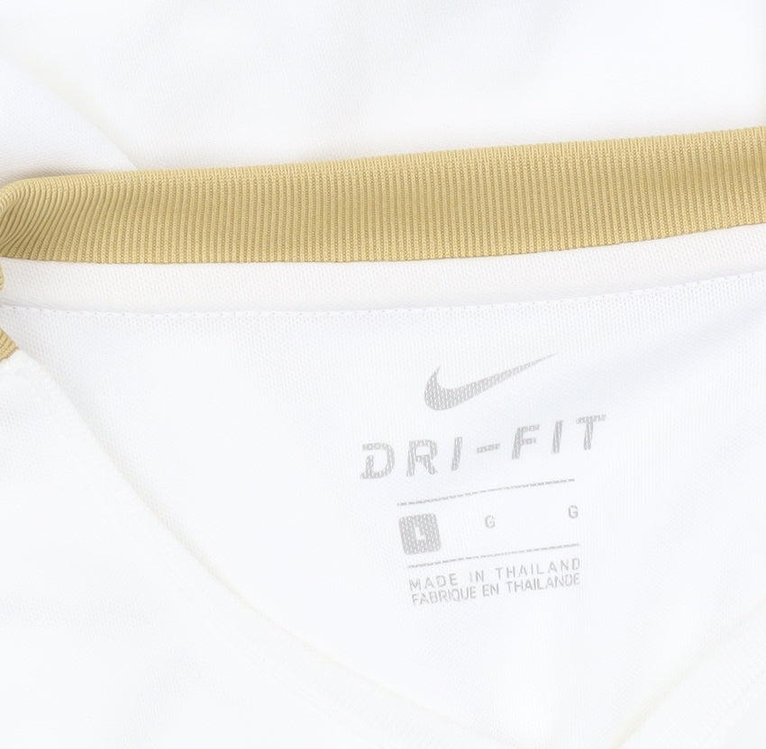 Mens UK Size S Nike White Football Running & Jogging Gym & Training T-Shirt