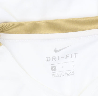Mens UK Size S Nike White Football Running & Jogging Gym & Training T-Shirt