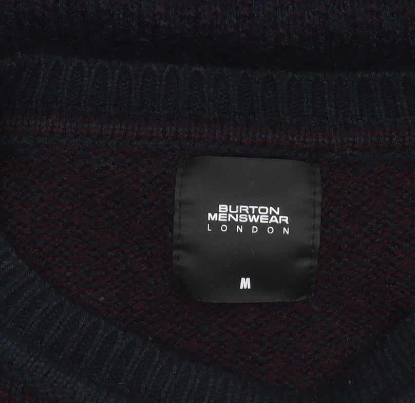 Mens UK Size M Burton Menswear London Black Pullover Jumper