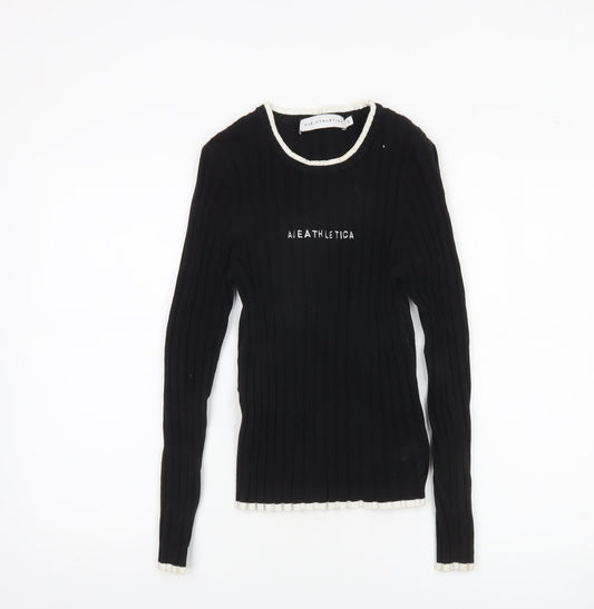 Womens UK Size 8 Aje Athletica Black Pullover Jumper