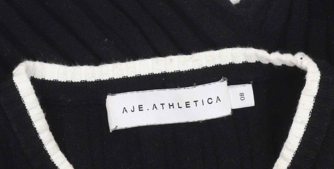 Womens UK Size 8 Aje Athletica Black Pullover Jumper