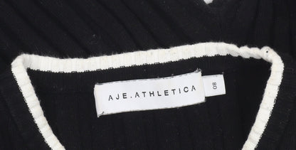 Womens UK Size 8 Aje Athletica Black Pullover Jumper
