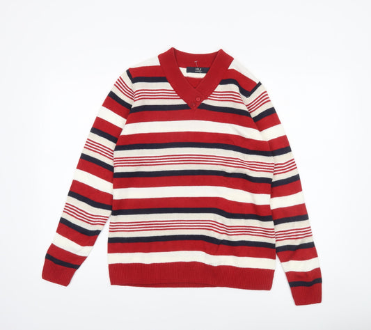 Womens UK Size S Isle Essentials Red Pullover Jumper