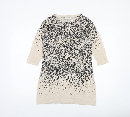 Womens UK Size 10 Debenhams Beige Tunic Jumper
