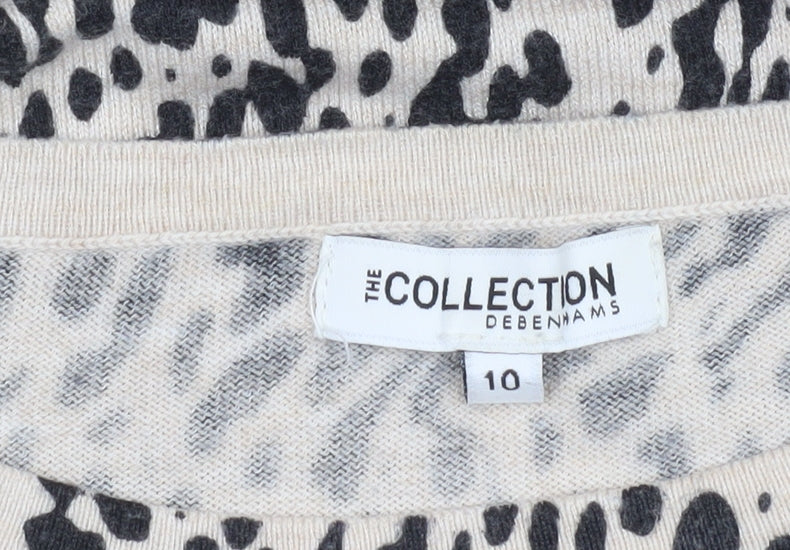 Womens UK Size 10 Debenhams Beige Tunic Jumper