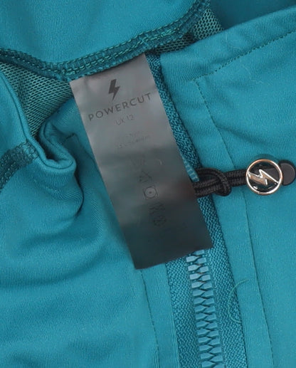 Womens UK Size 12 POWERCUT Blue Running & Jogging Gym & Training Yoga Jacket
