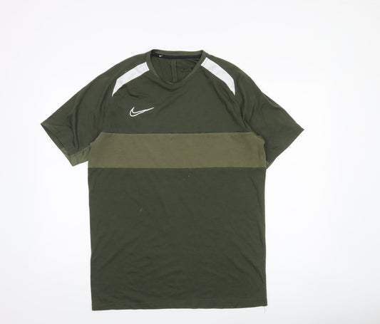 Mens UK Size M Nike Green Running & Jogging Gym & Training Football T-Shirt