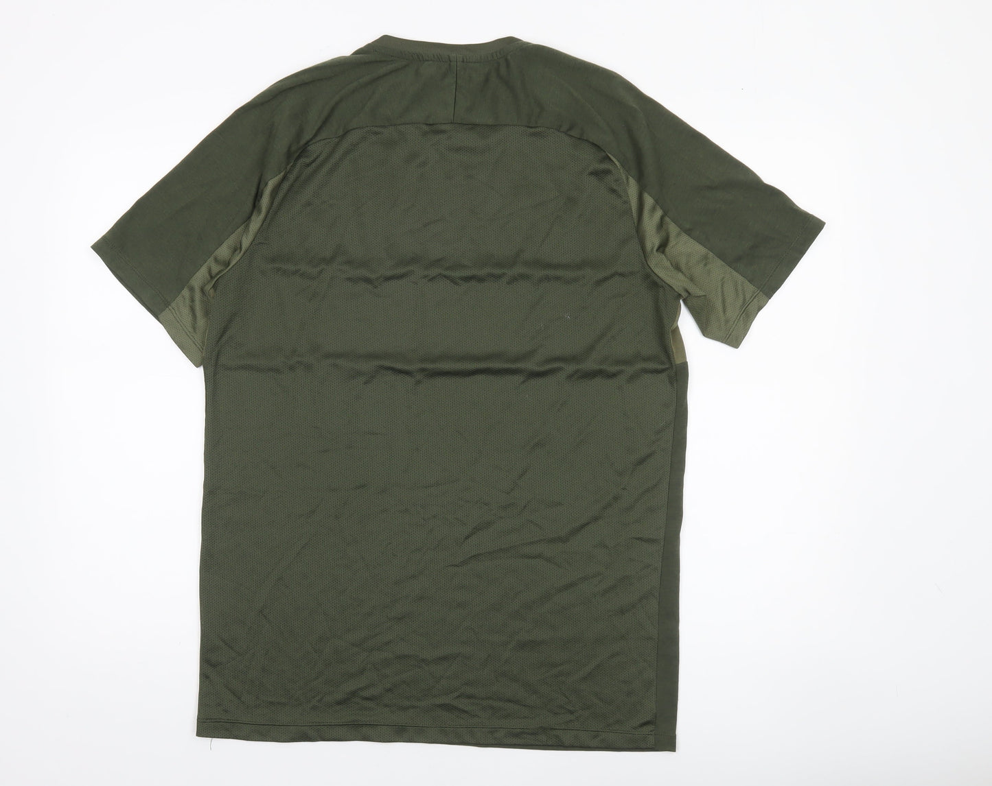 Mens UK Size M Nike Green Running & Jogging Gym & Training Football T-Shirt