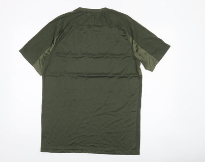 Mens UK Size M Nike Green Running & Jogging Gym & Training Football T-Shirt