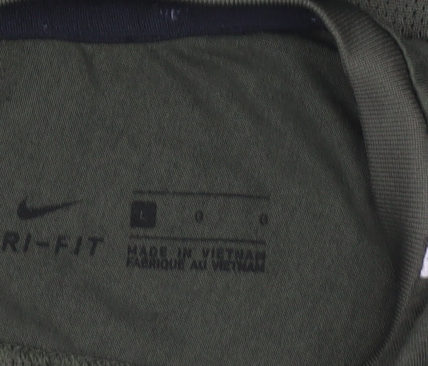 Mens UK Size M Nike Green Running & Jogging Gym & Training Football T-Shirt
