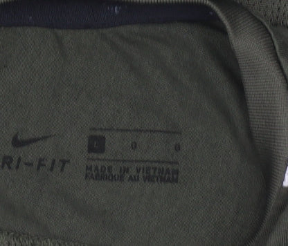 Mens UK Size M Nike Green Running & Jogging Gym & Training Football T-Shirt