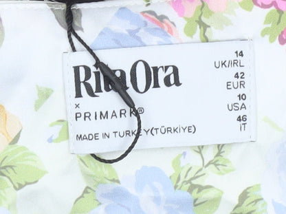 Primark Women’s Multicoloured Floral Slip Dress Size 14