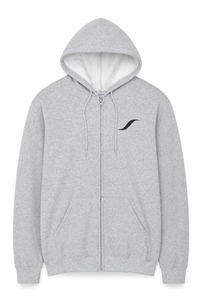 Mens UK Size M Gildan Grey Full Zip Hoodie