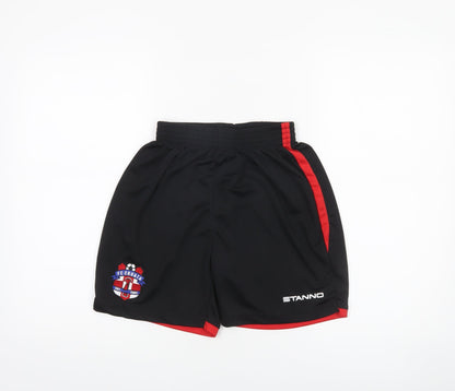 Stanno Boys Black S Athletic Football Shorts Lightweight Polyester