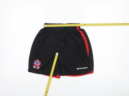 Stanno Boys Black S Athletic Football Shorts Lightweight Polyester
