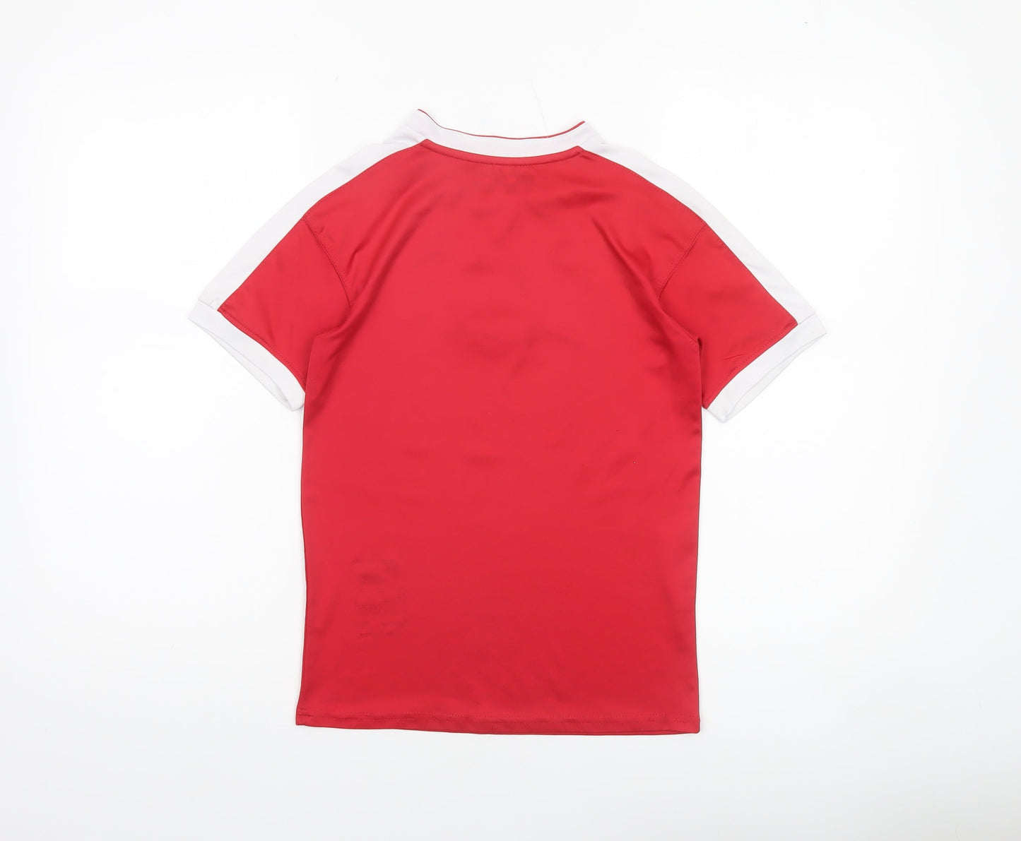 Givova Boys Red Short Sleeve Football Jersey T-Shirt 2XS Polyester Athletic Fit