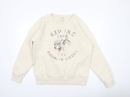 Mens UK Size M Gap Beige Pullover Sweatshirt