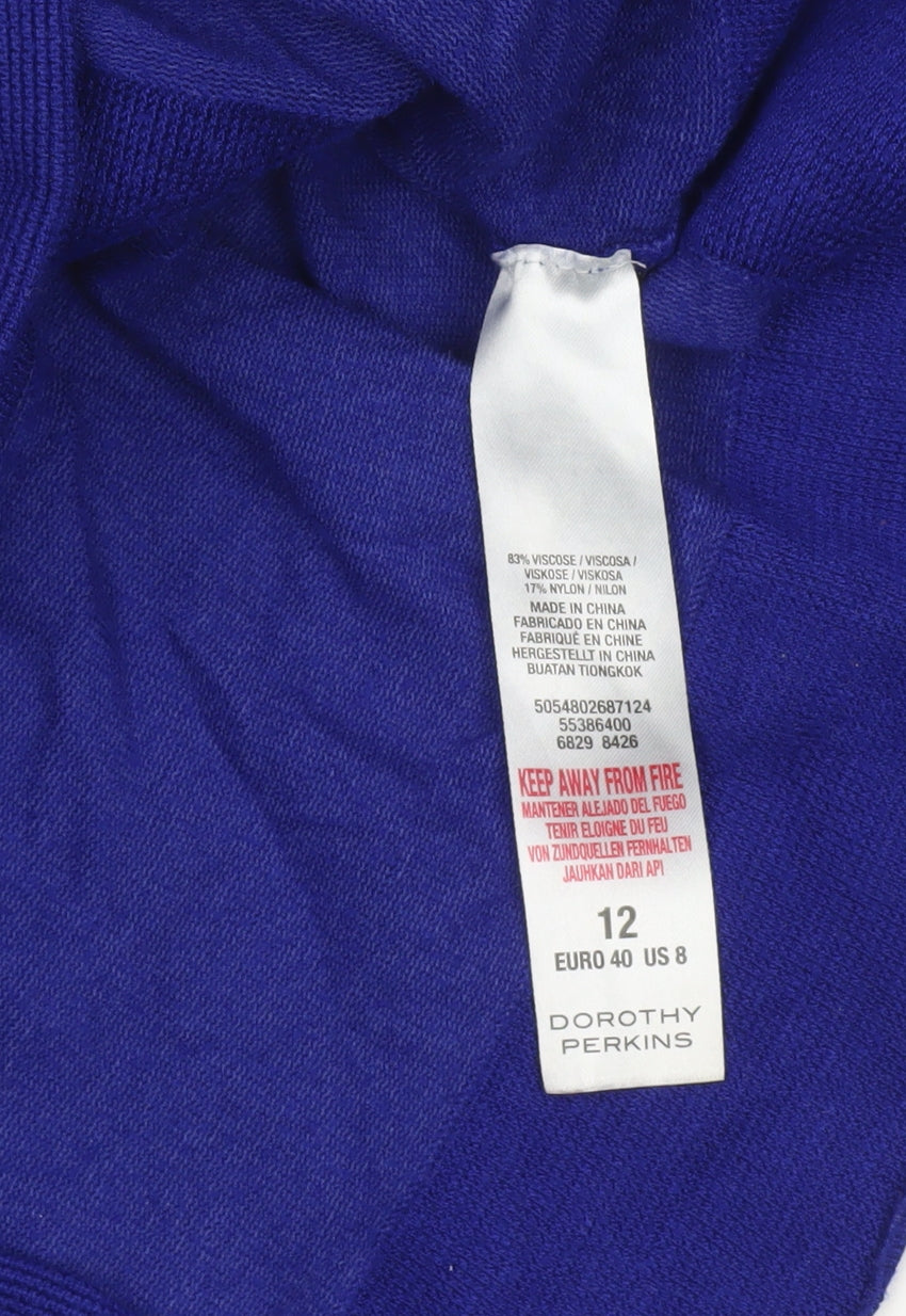 Womens UK Size 12 Dorothy Perkins Blue Pullover Jumper