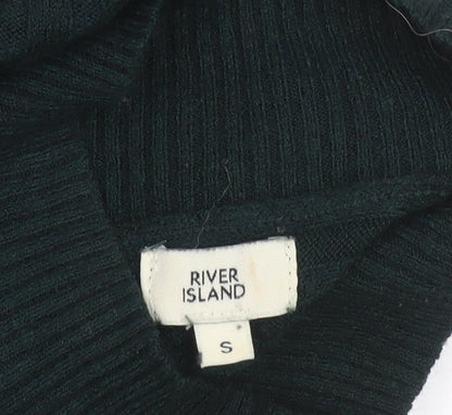 Womens UK Size S River Island Green Pullover Jumper
