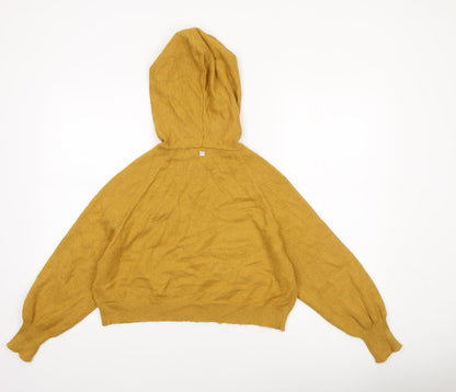 Womens UK Size S attrattivo Yellow Pullover Jumper
