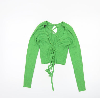Womens UK Size 12 Miss Selfridge Green Cardigan Jumper