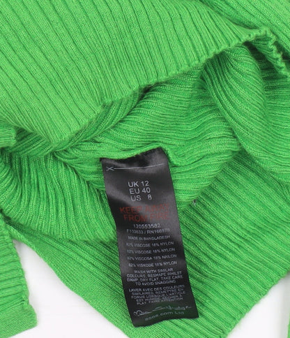 Womens UK Size 12 Miss Selfridge Green Cardigan Jumper
