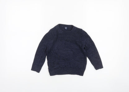 Boys UK Size 2 Years Gap Blue Pullover Jumper