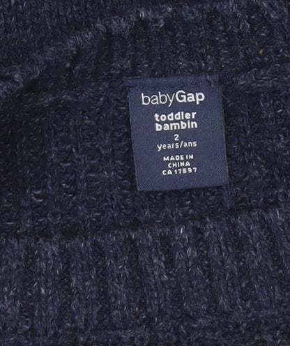 Boys UK Size 2 Years Gap Blue Pullover Jumper