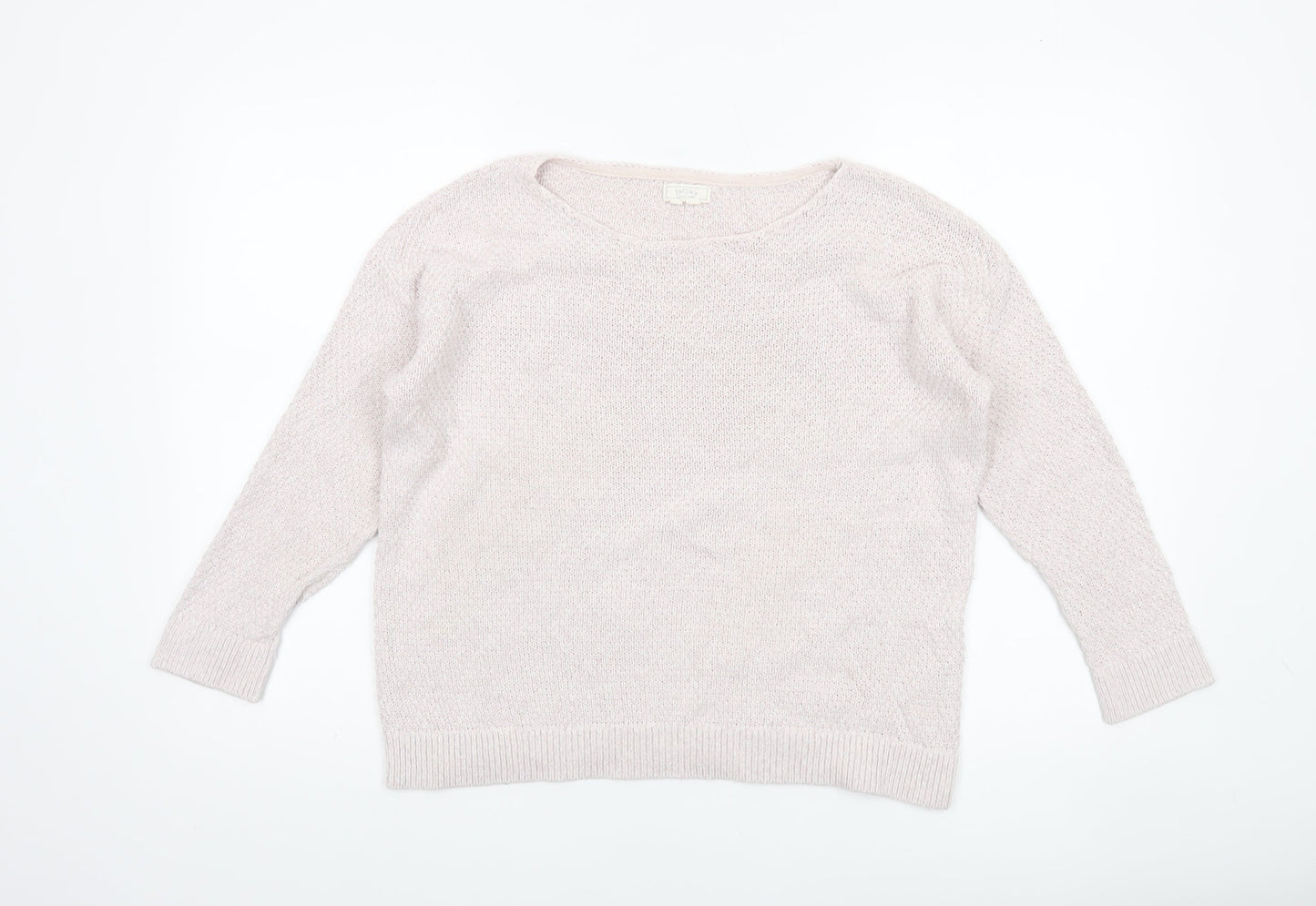 Womens UK Size 12 Fat Face Beige Pullover Jumper